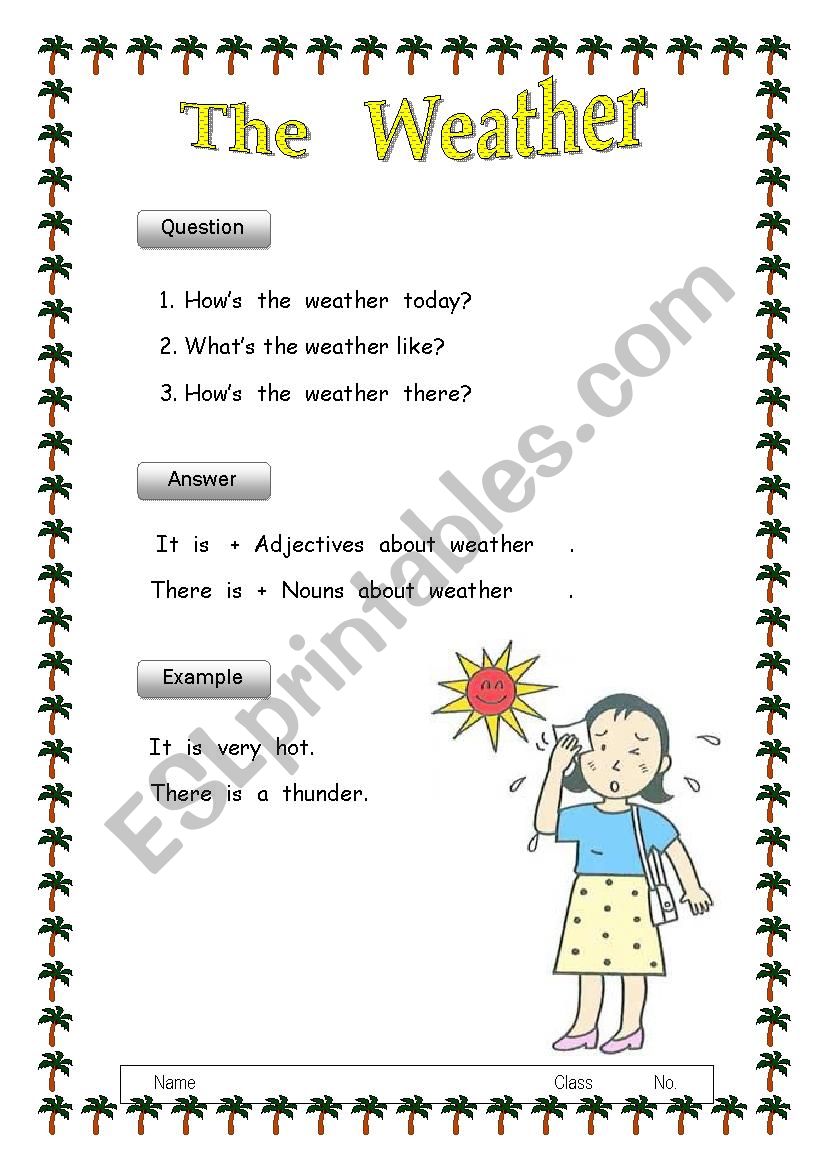 Weather worksheet