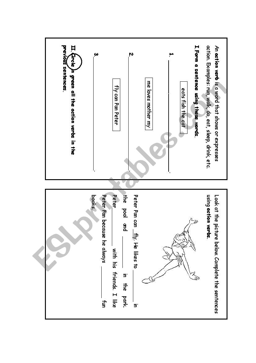 Action Verbs worksheet