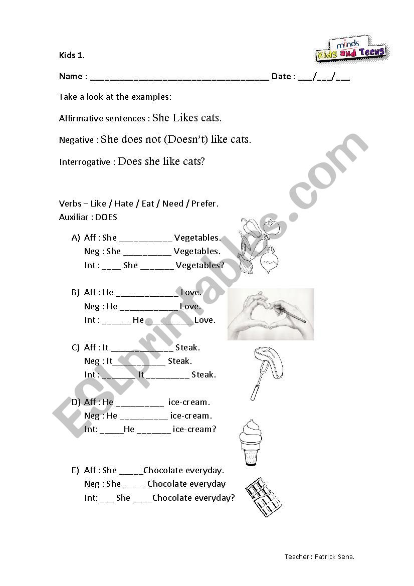 Simple Present 2 worksheet