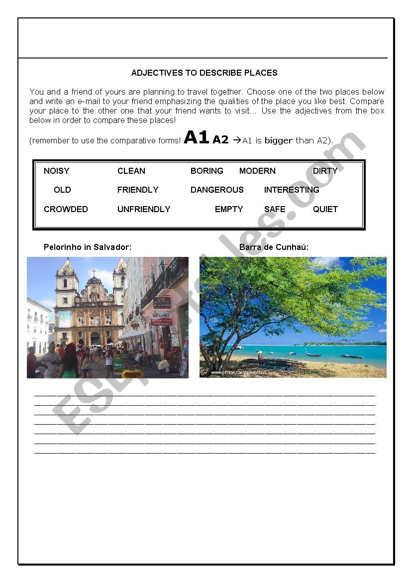 COMPARATIVES worksheet