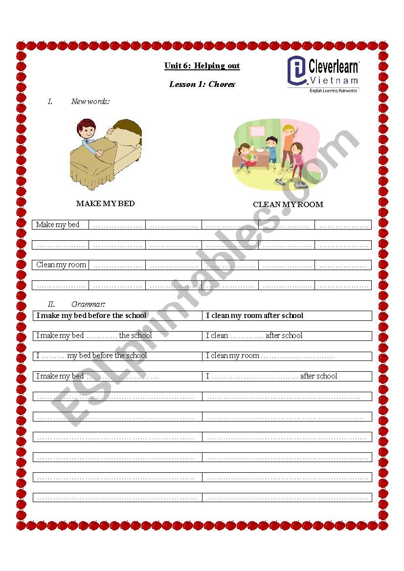 Exercise worksheet