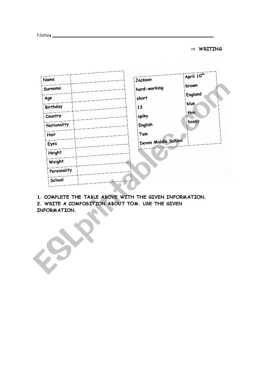 GUIDED COMPOSITION worksheet