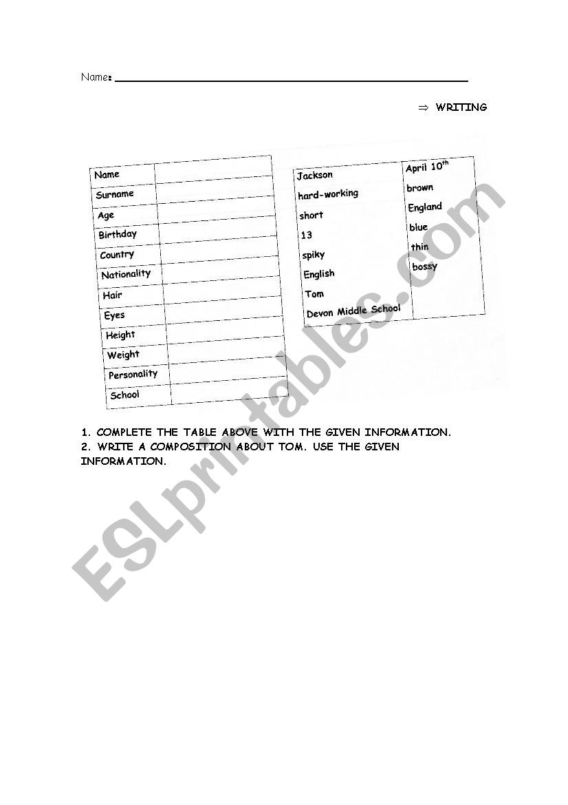 GUIDED COMPOSITION worksheet