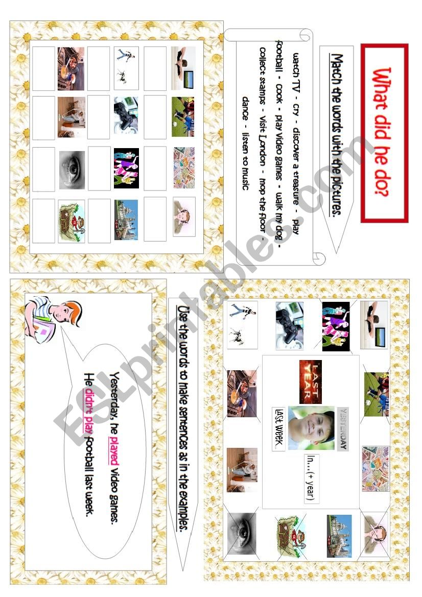 What did he do? worksheet