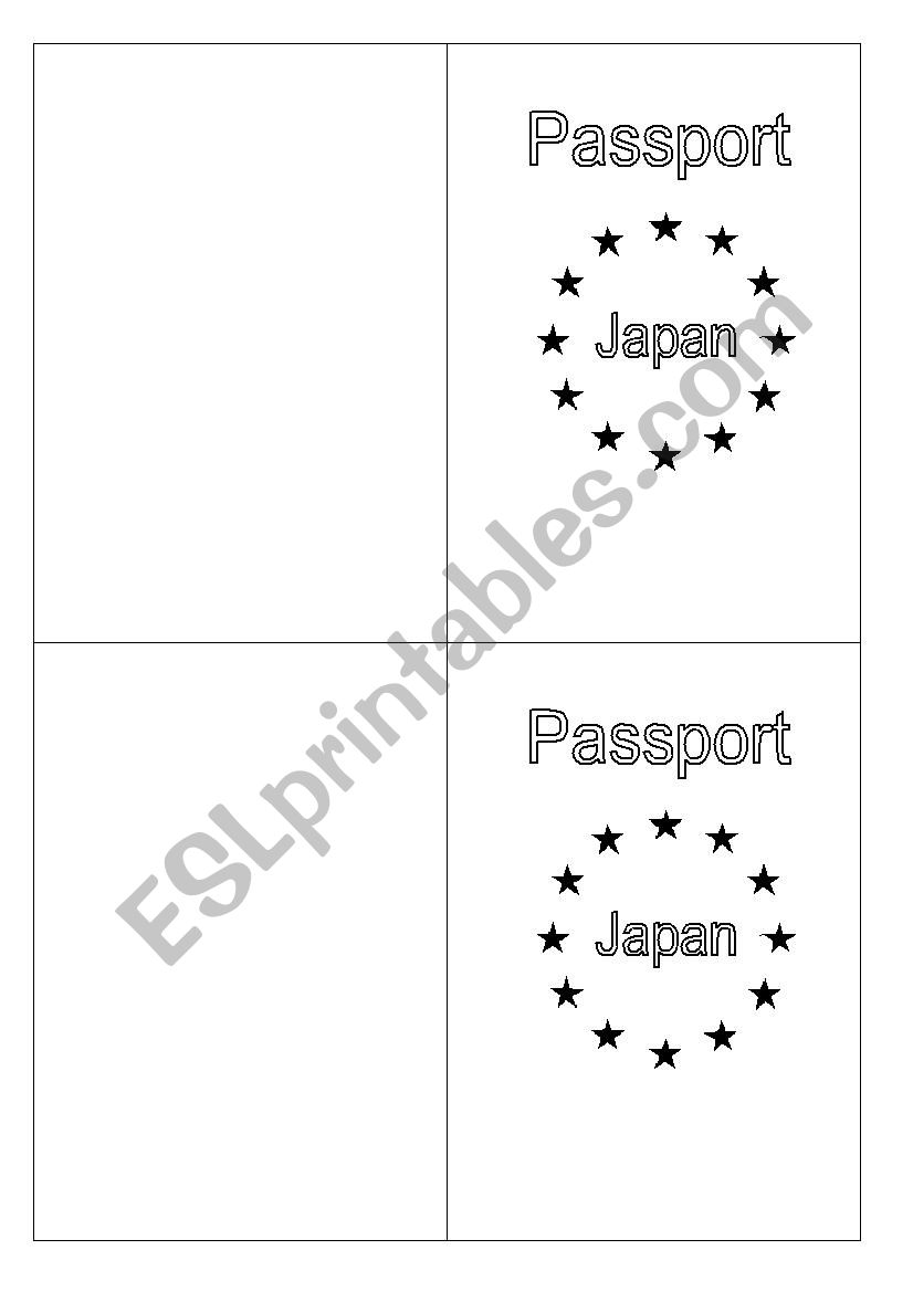 Passport activity (beginner) worksheet