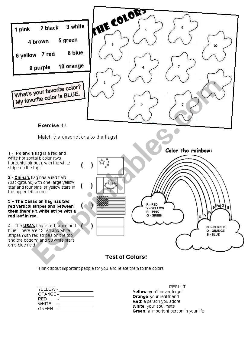 Colors worksheet