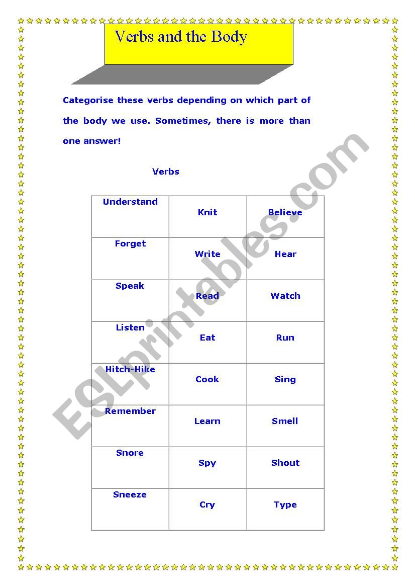 body-verbs-esl-worksheet-by-eslzone1