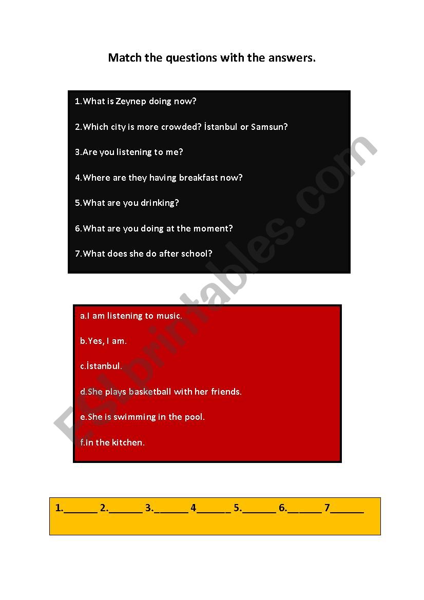 Present Tenses worksheet