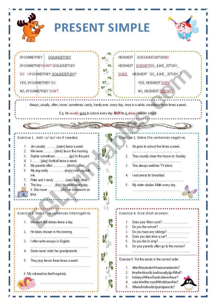 Present Simple worksheet