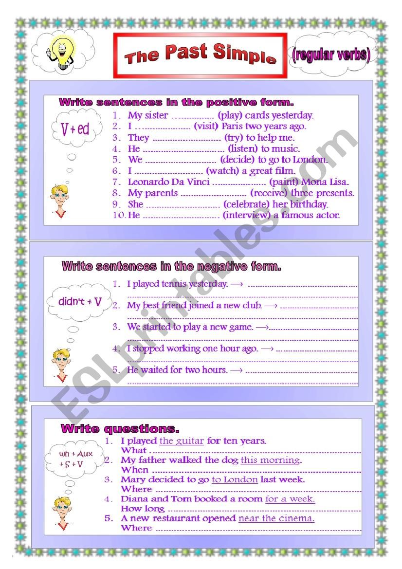 The Past Simple worksheet