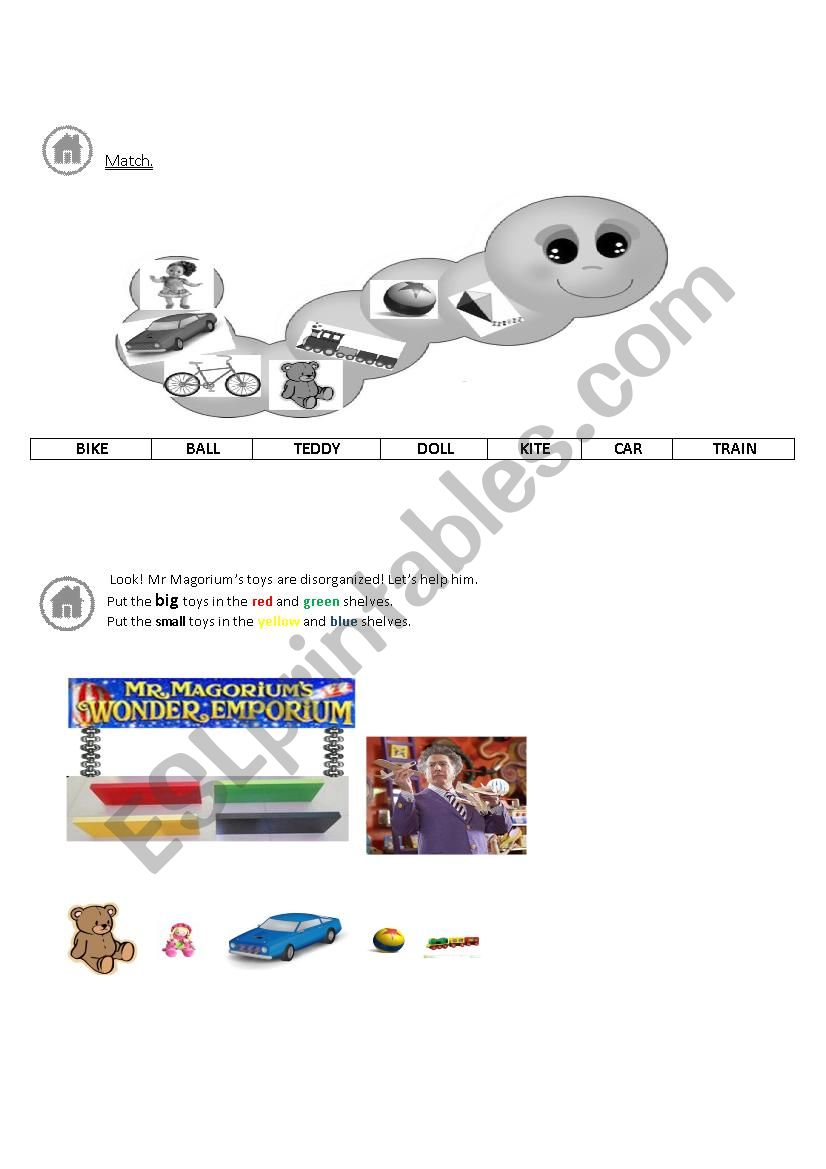 Toys worksheet