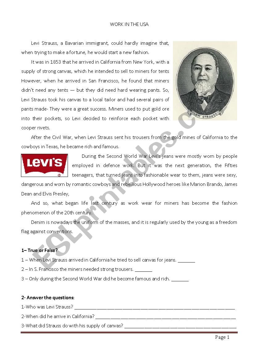 English Test worksheet