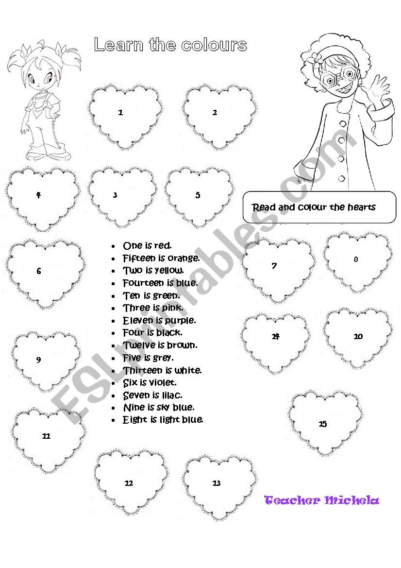 Learn the colours worksheet