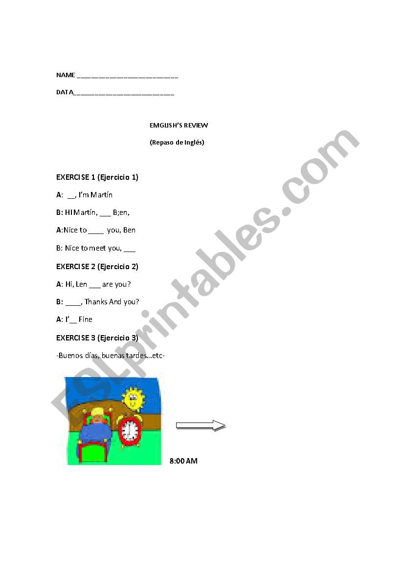 Bsico, happy days, family  worksheet
