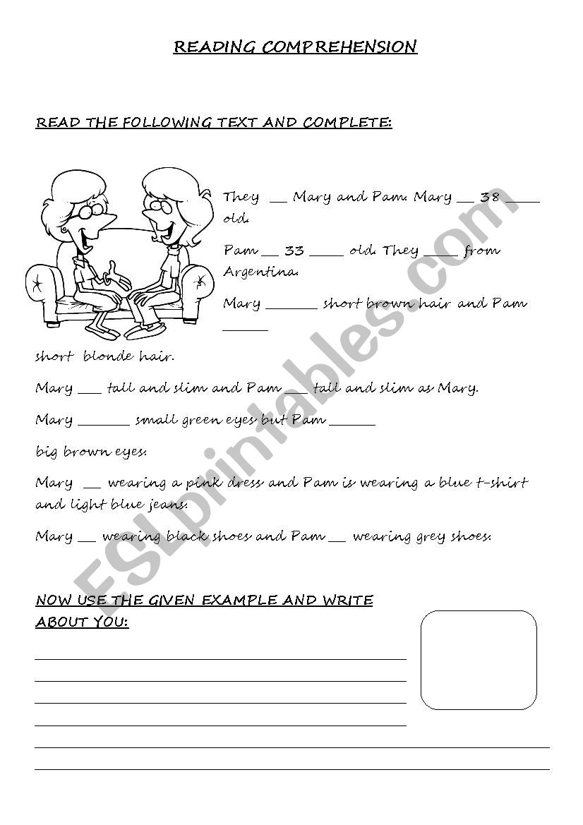 reading and gap filling time worksheet