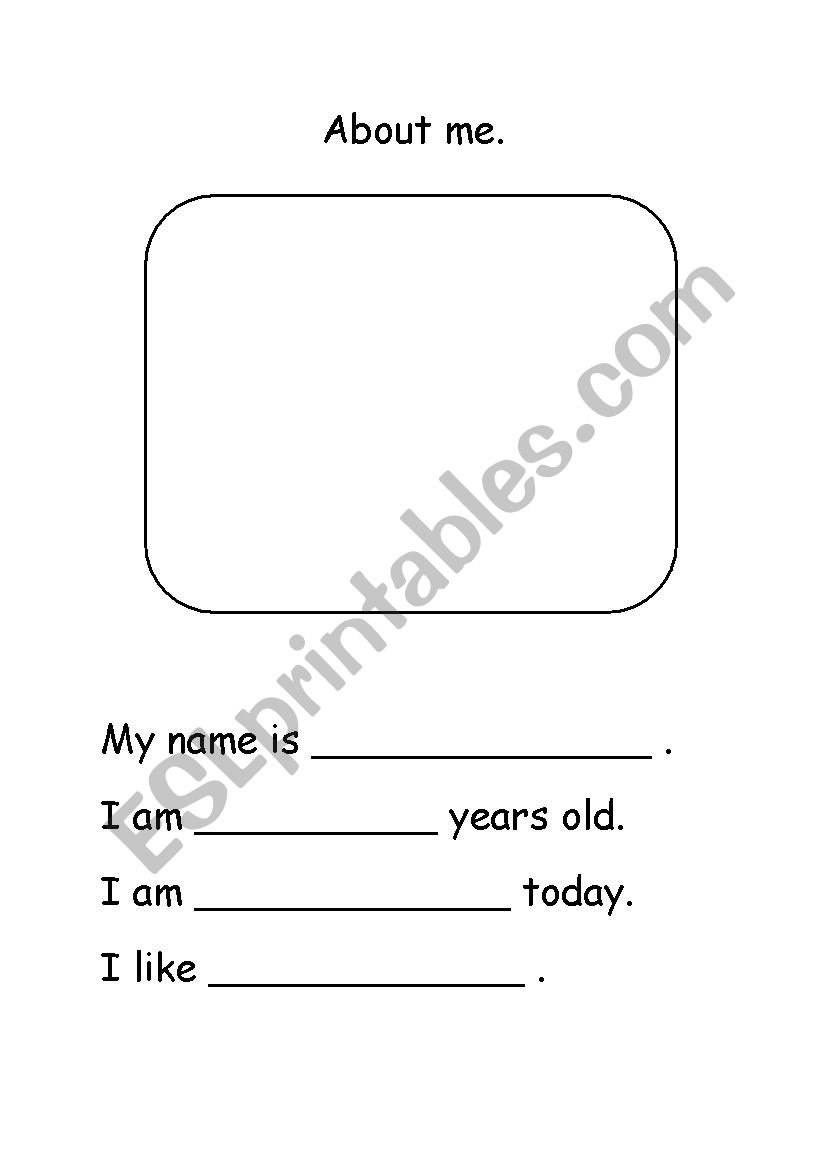 About me worksheet