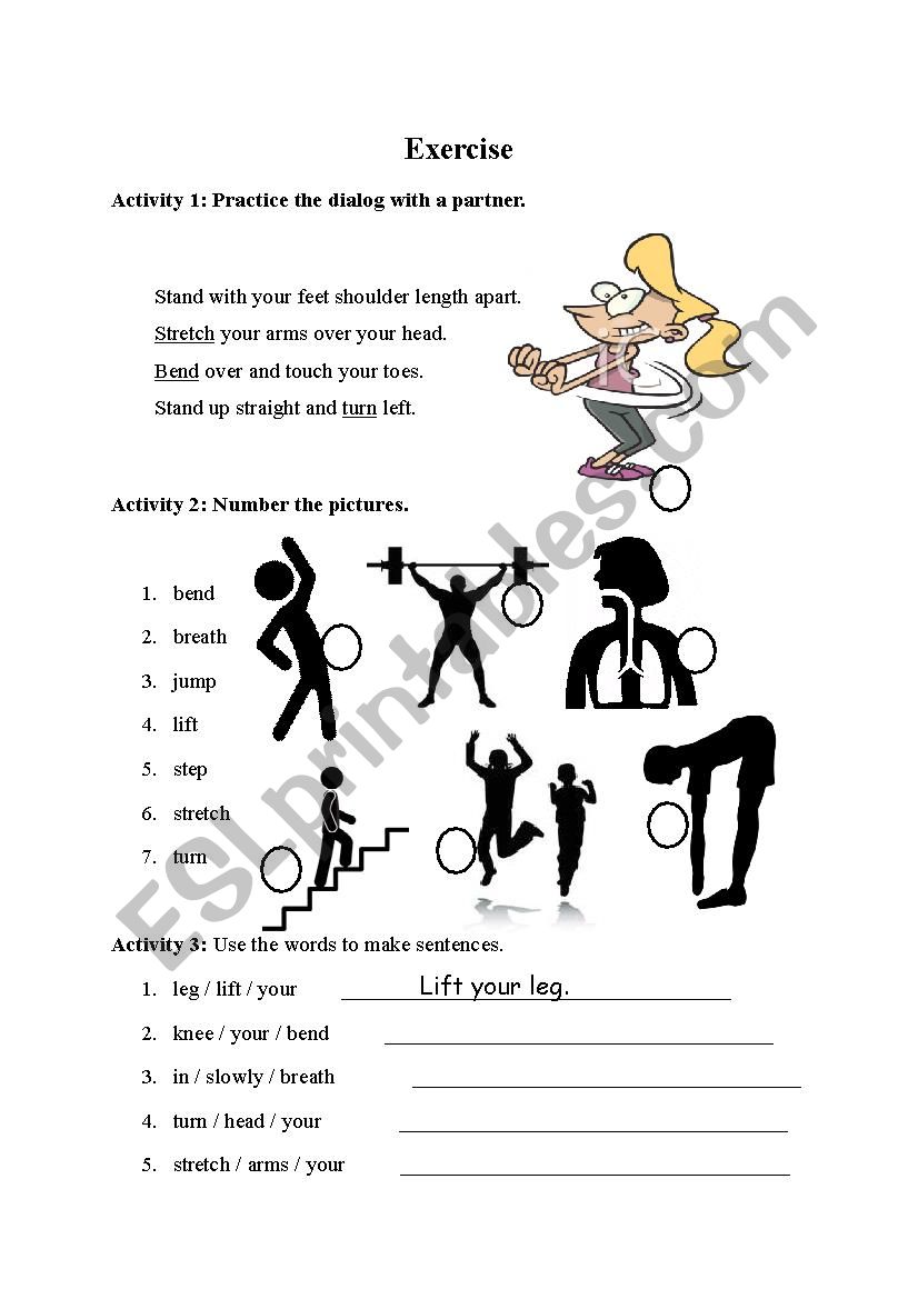 Exercise worksheet