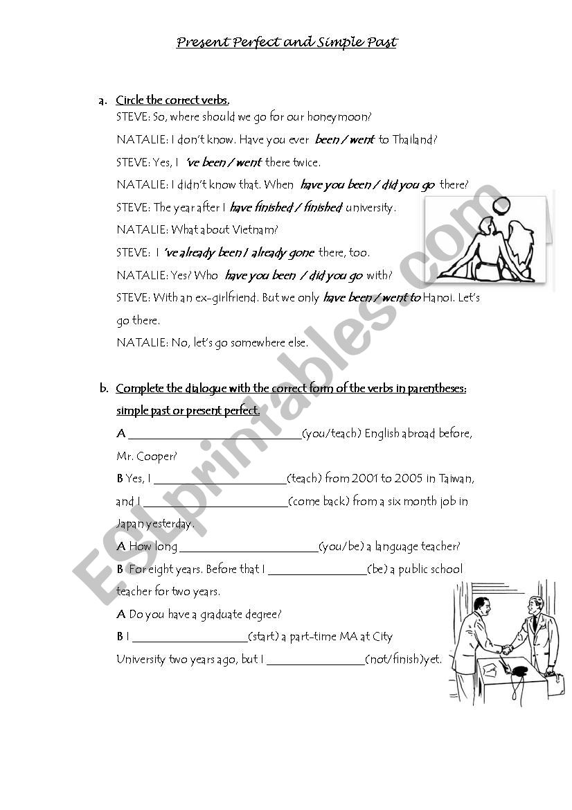 present perfect and simple past 