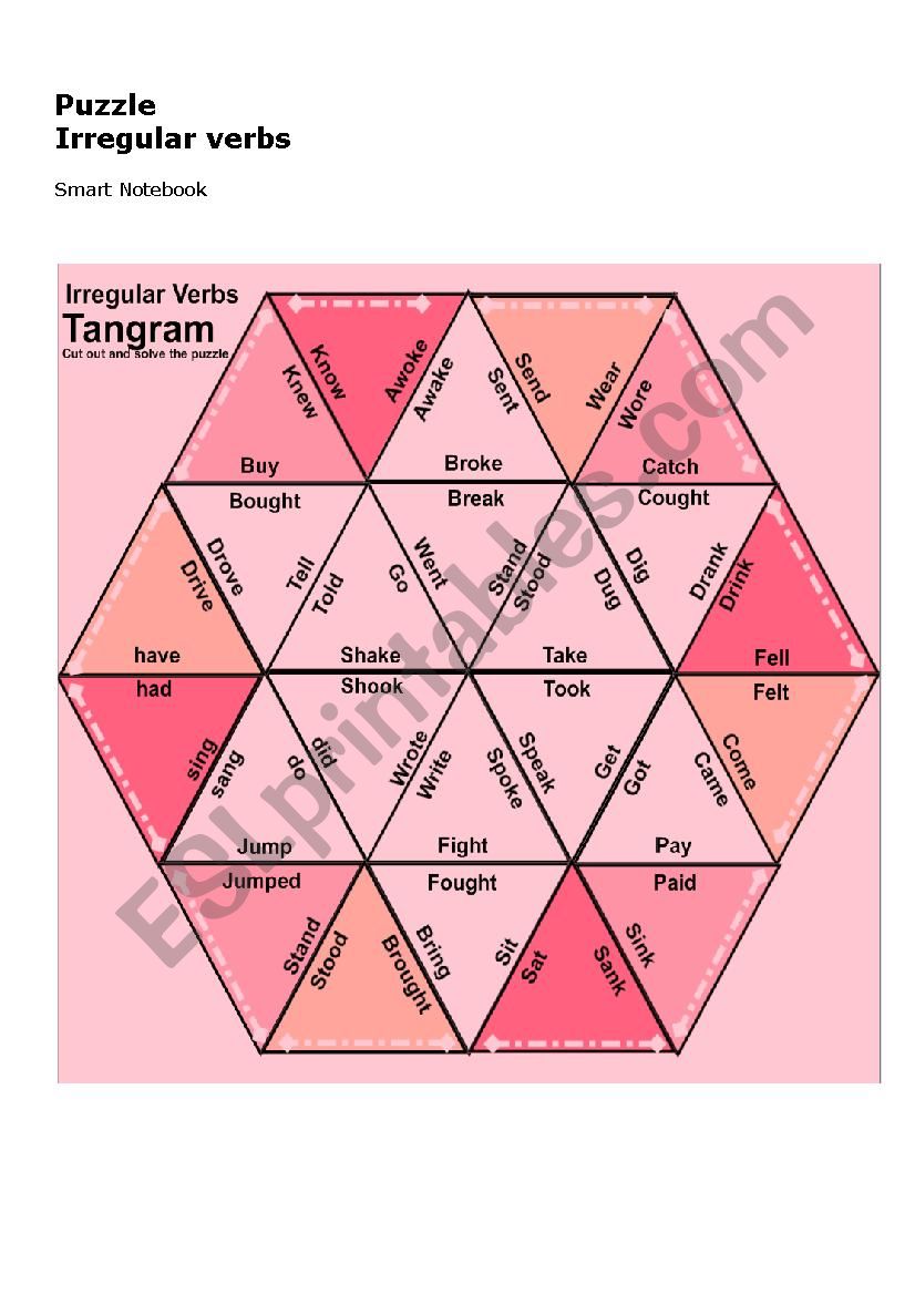 Puzzle Irregular verbs worksheet