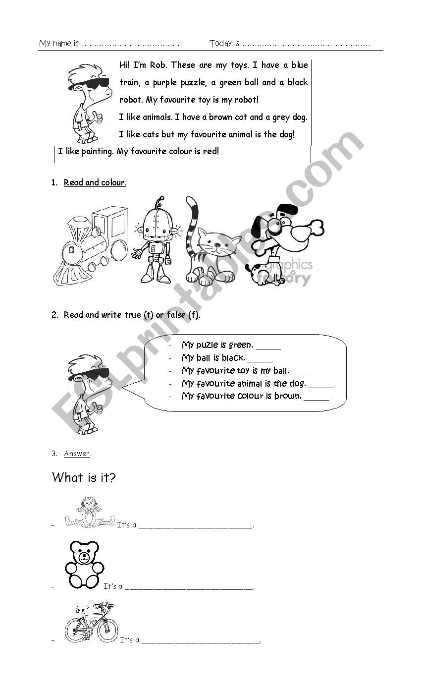 TOYS REVISION worksheet