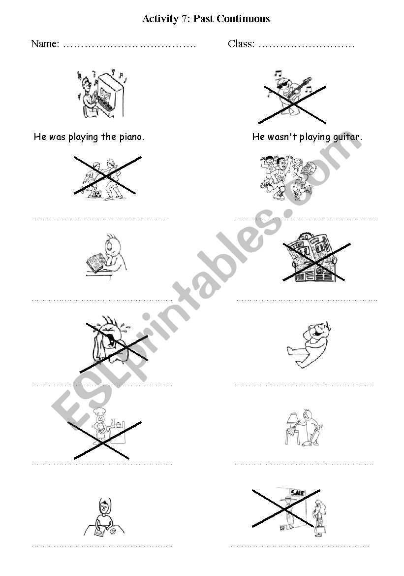 Past Continuous worksheet