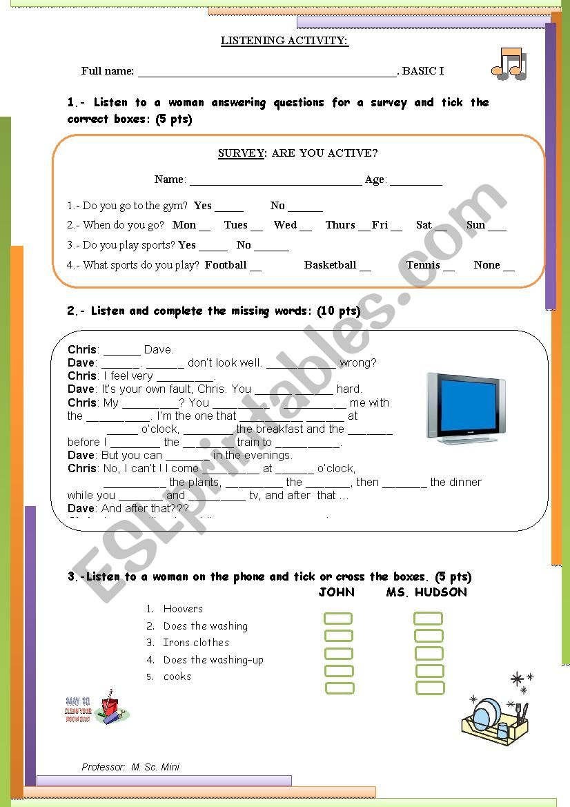 Listening Activity2 worksheet