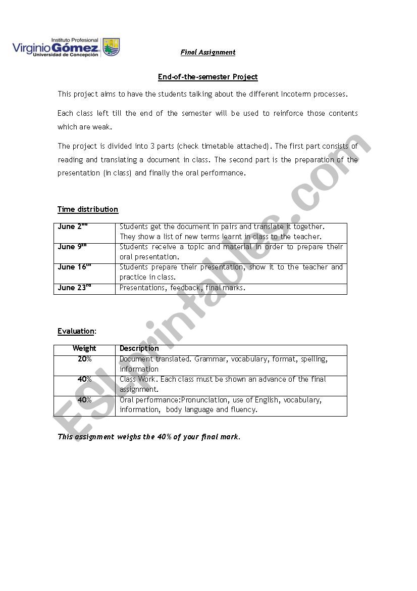 incoterms final assignment worksheet