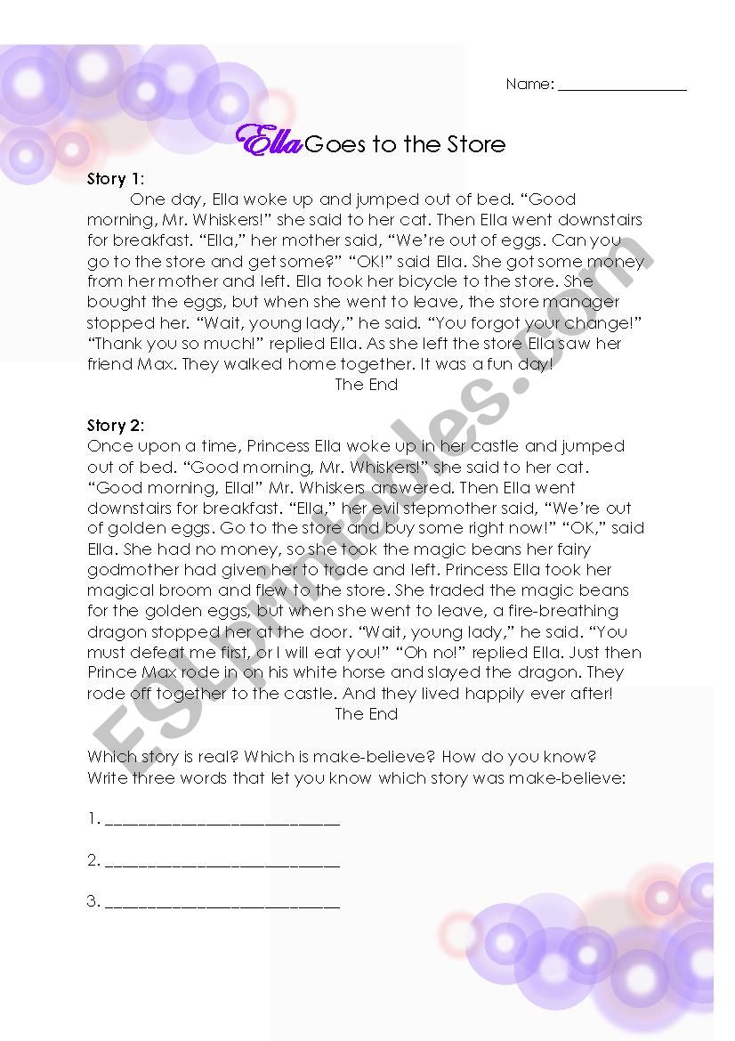  Sentences Real And Make Believe Worksheets 216595 Sentences Real And Make Believe Worksheets