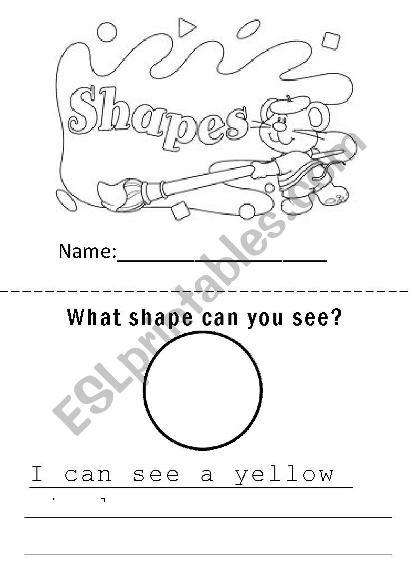 Mini book - Shapes worksheet