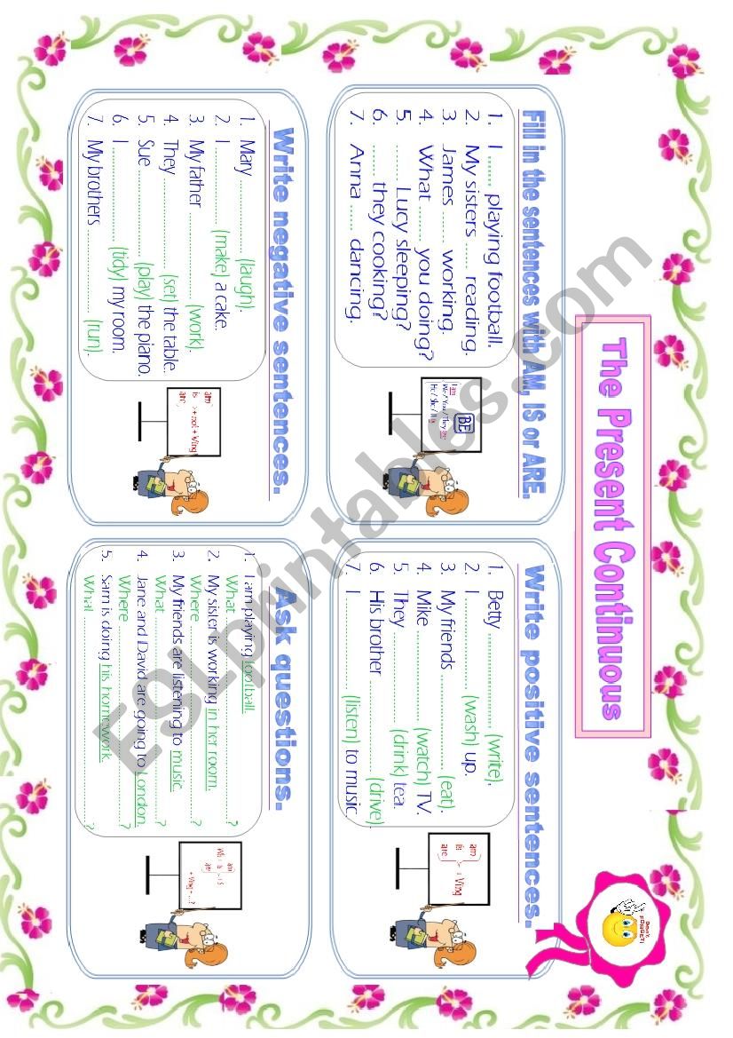 The Present Continuous worksheet