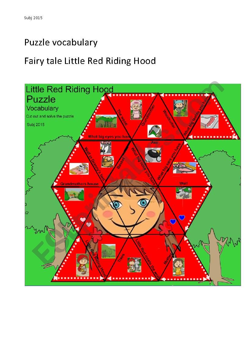 Vocabulary Little Red Riding Hood