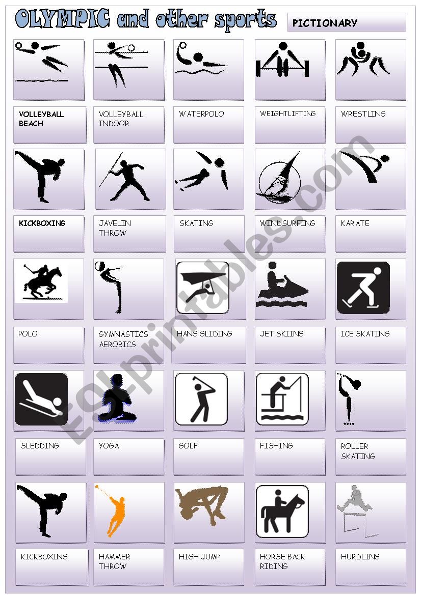 OLYMPIC AND OTHER SPORTS worksheet