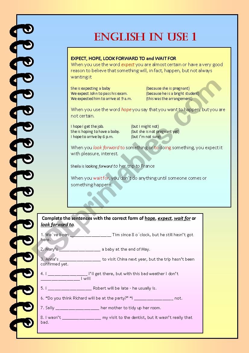 COMMONLY CONFUSED WORDS worksheet