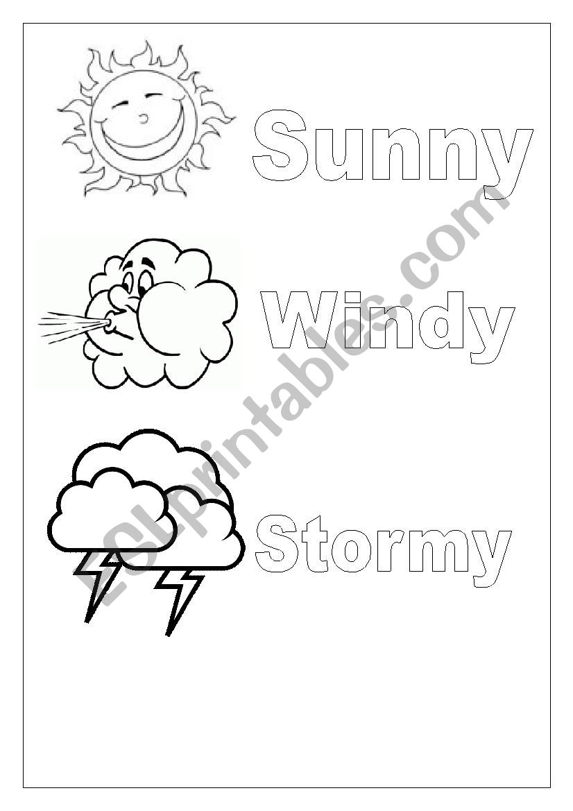 Memory about weather worksheet