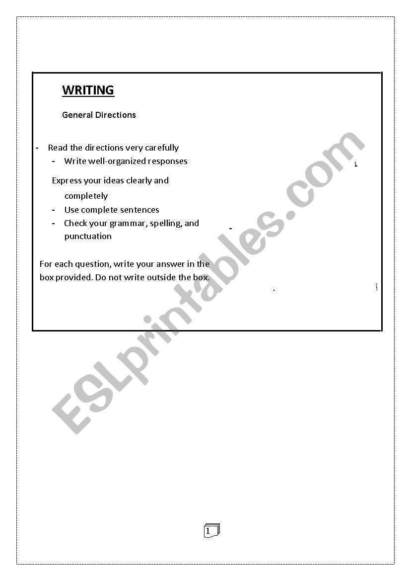 Writing Compositions worksheet