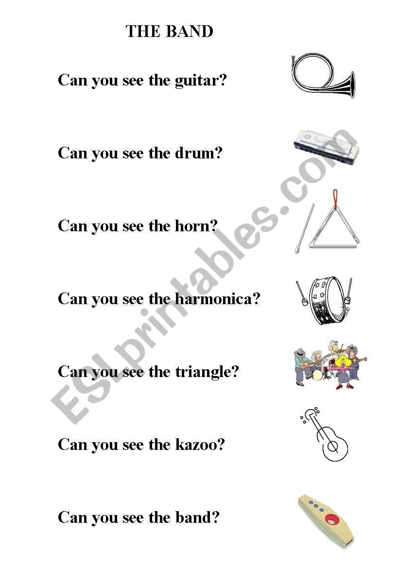 THE BAND worksheet