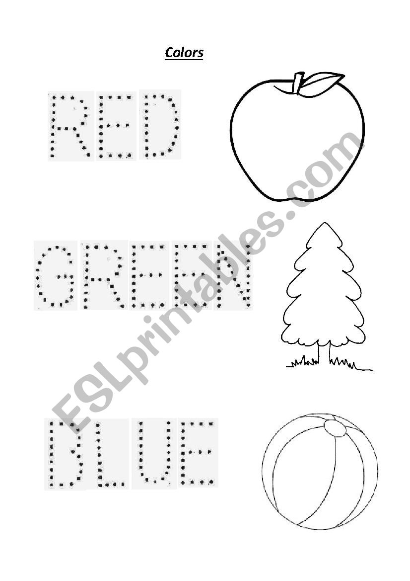 Colours worksheet worksheet