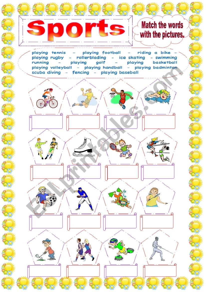 Sports worksheet