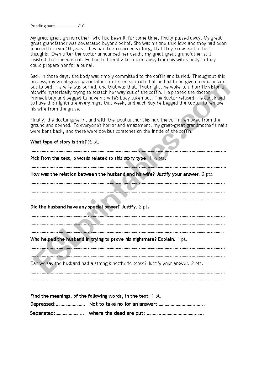 special powers worksheet