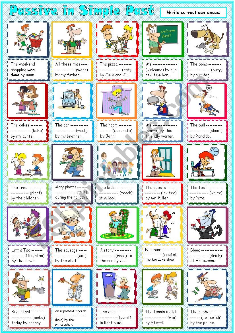 Passive Voice * Simple Past * worksheet