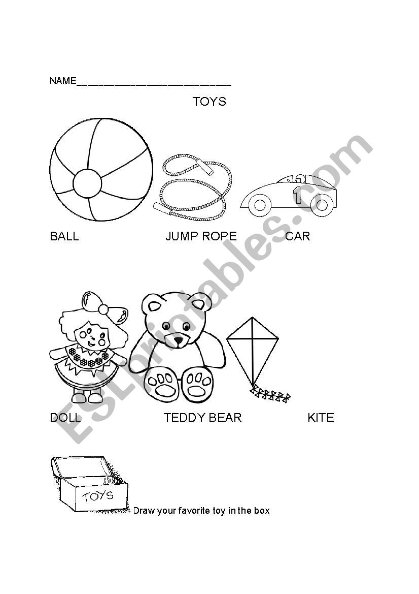 TOYS worksheet