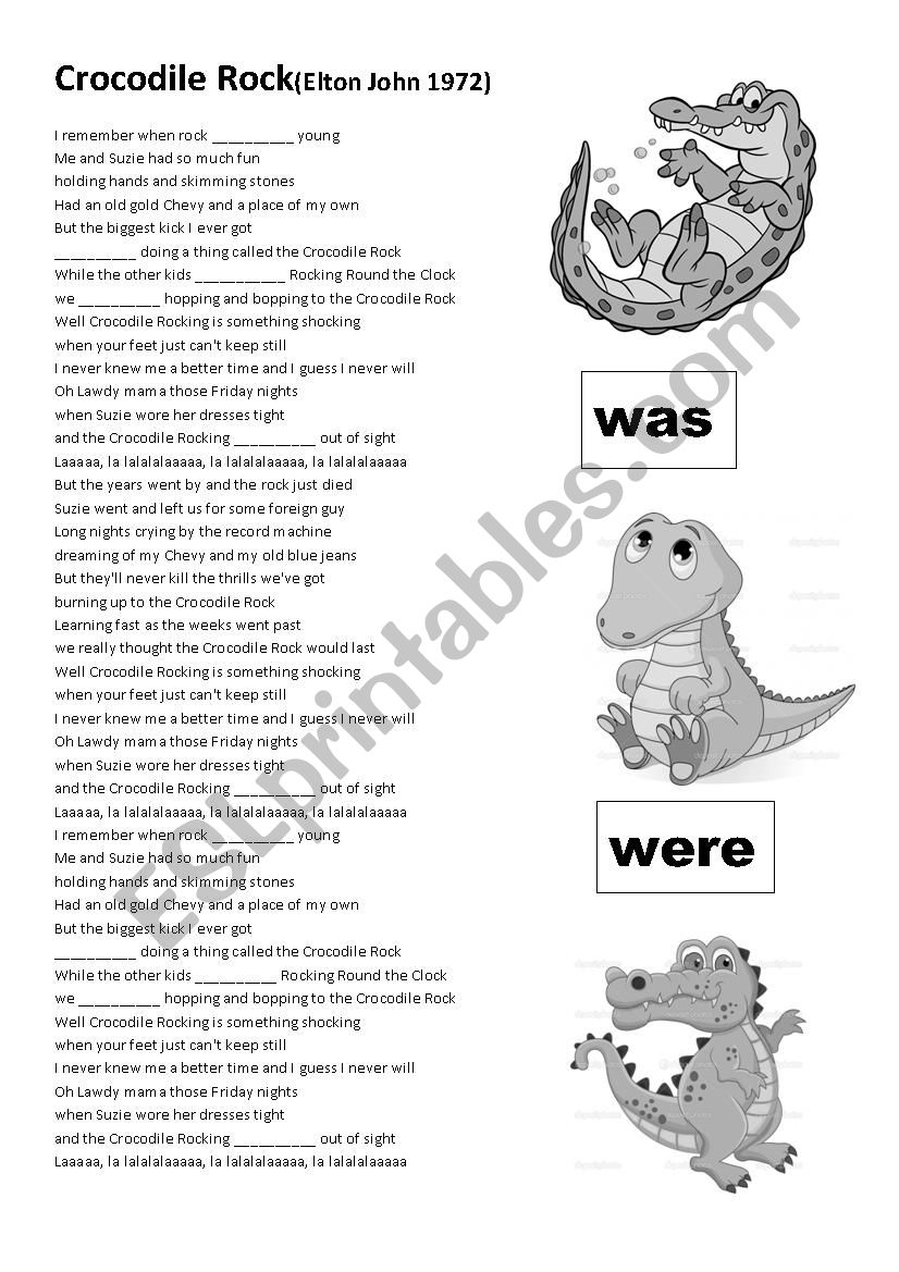 Crocodile Rock worksheet