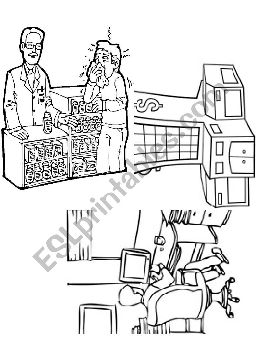 PLACES IN THE TOWN worksheet