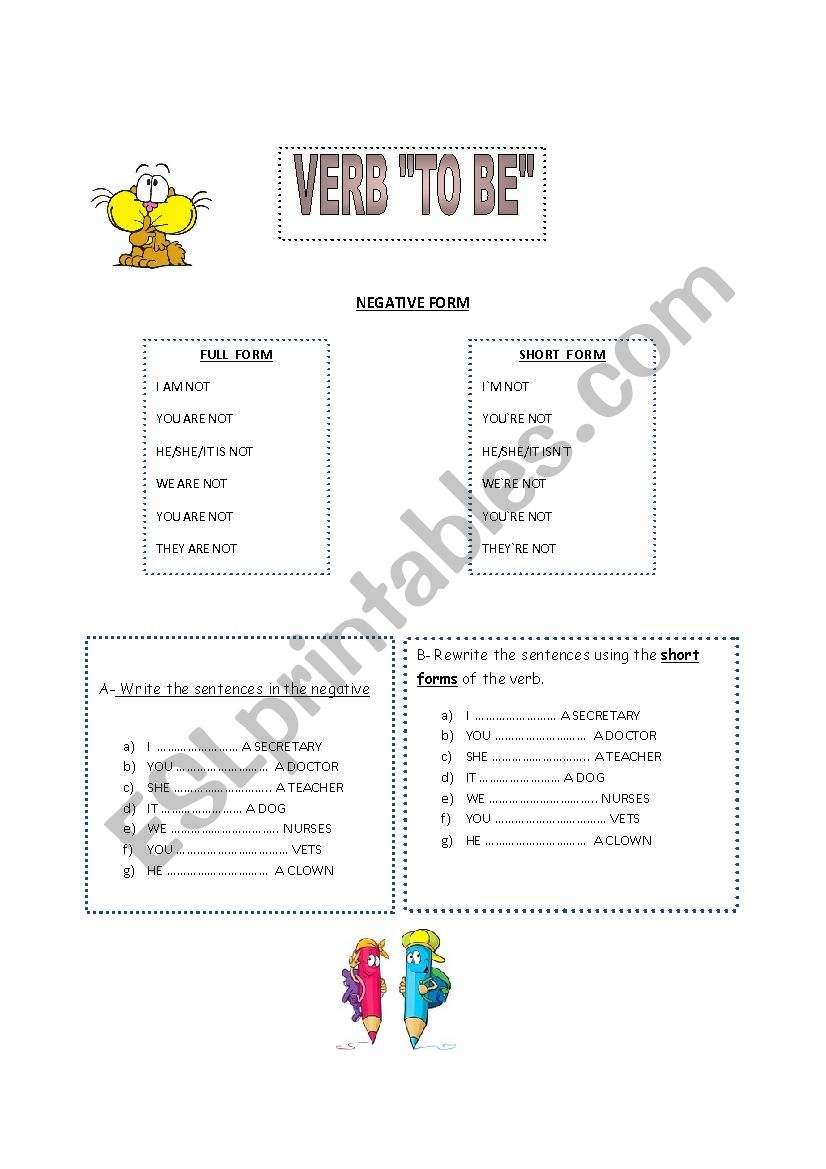 ver to be worksheet