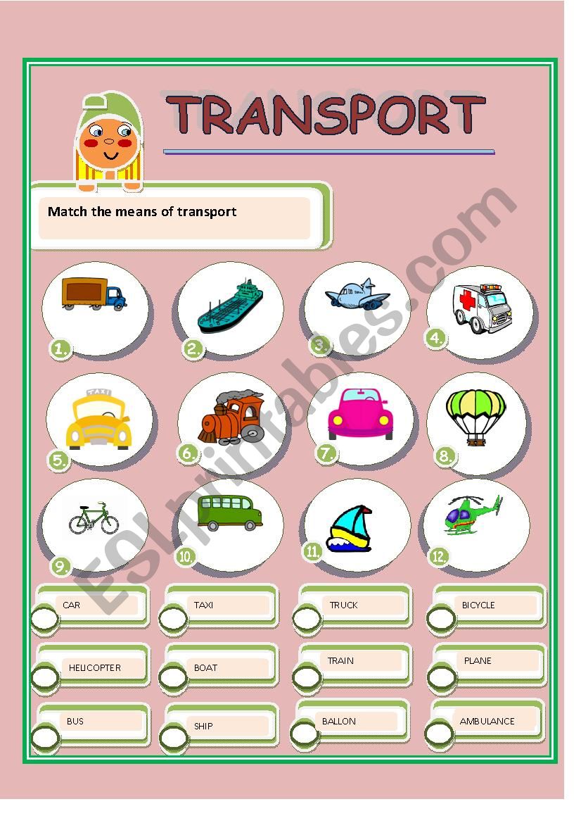 TRANSPORT worksheet