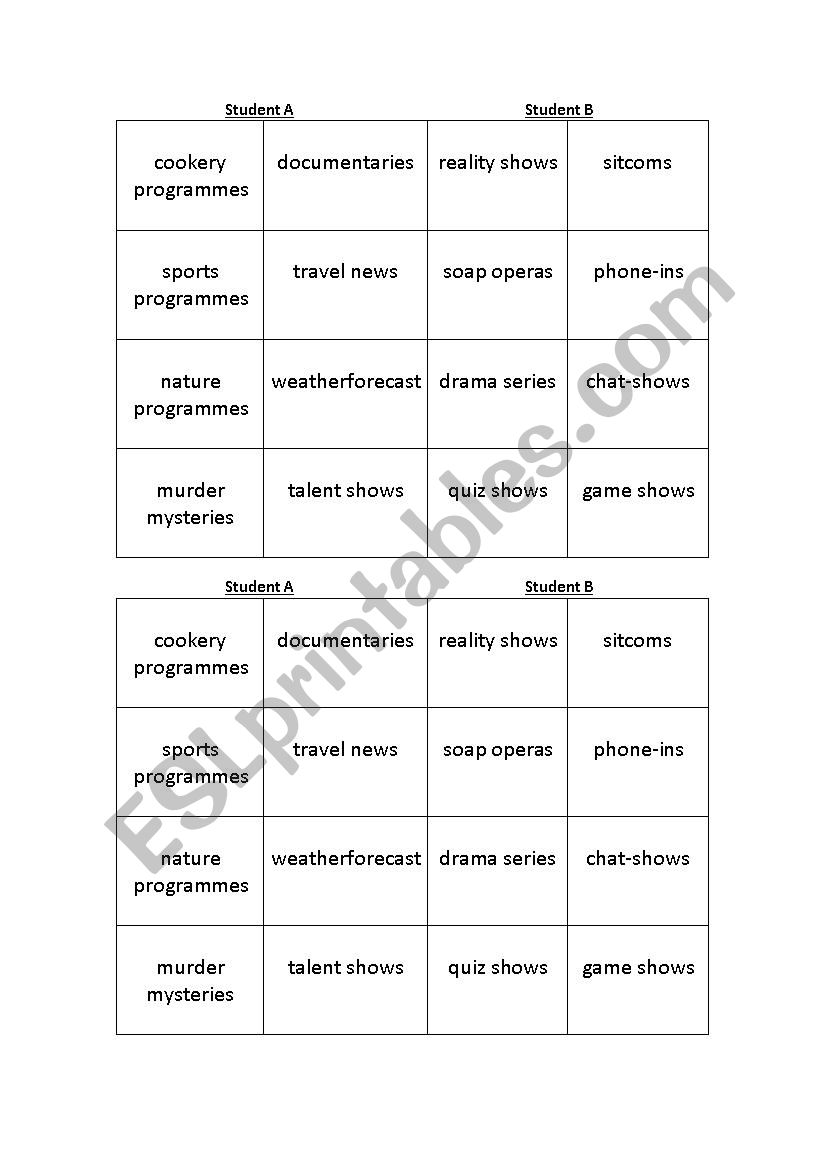 Entertainment and Television Vocabulary