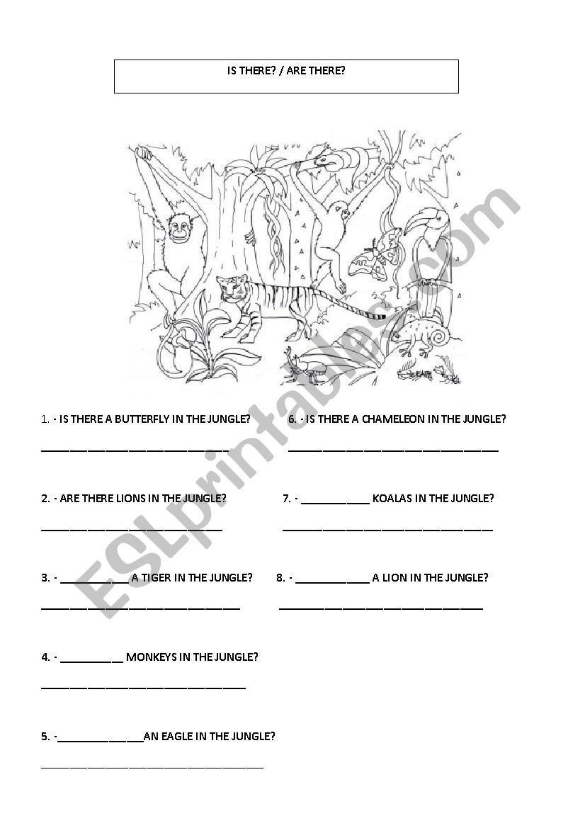 Is there? - Are there? worksheet