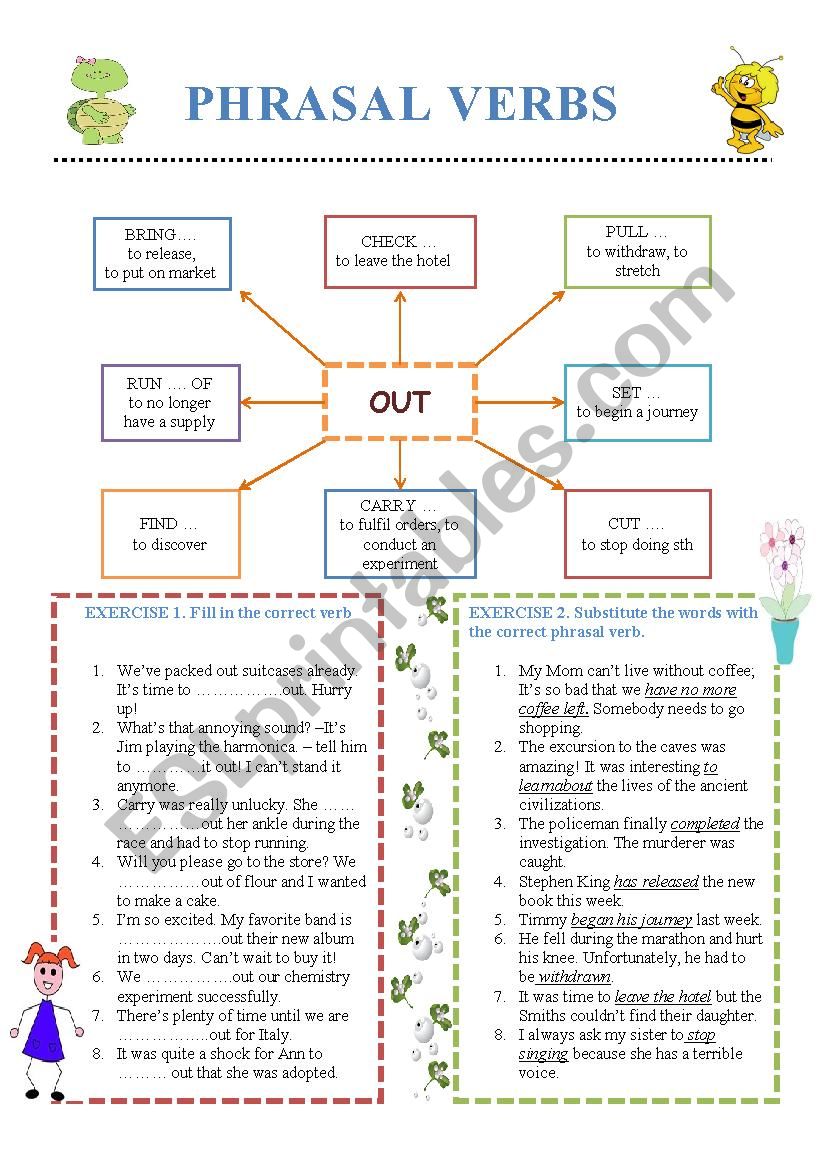 Phrasal verbs worksheet