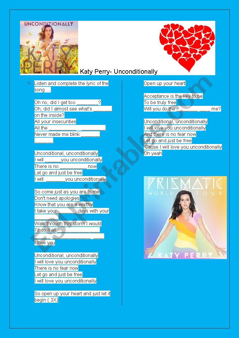 Katy Perry worksheet