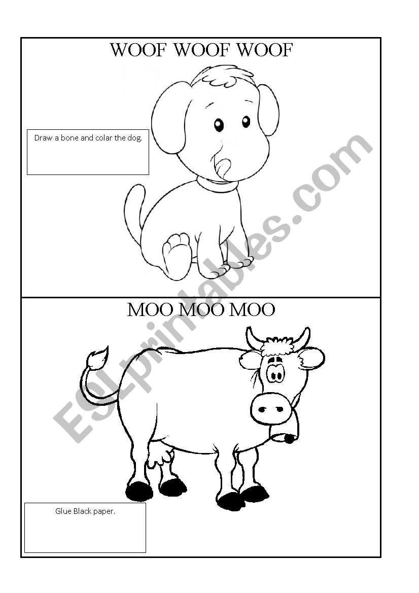 Animal sounds worksheet